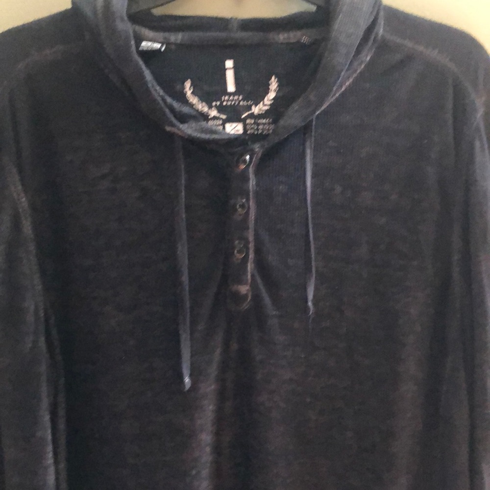NWOT, i Jeans by Buffalo Men’s distressed lightweight long sleeve hoodie - Picture 3 of 10
